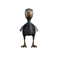 Vulture baby cartoon character on transparent background. PNG file, 3d rendering illustration. © W.S. Coda