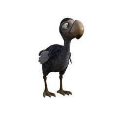 Vulture baby cartoon character on transparent background. PNG file, 3d rendering illustration. © W.S. Coda