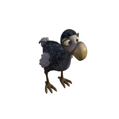 Vulture baby cartoon character on transparent background. PNG file, 3d rendering illustration. © W.S. Coda