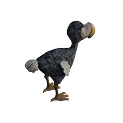 Vulture baby cartoon character on transparent background. PNG file, 3d rendering illustration. © W.S. Coda
