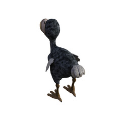 Vulture baby cartoon character on transparent background. PNG file, 3d rendering illustration. © W.S. Coda
