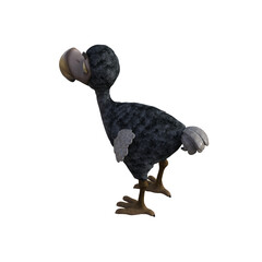 Vulture baby cartoon character on transparent background. PNG file, 3d rendering illustration. © W.S. Coda