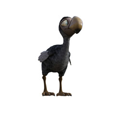 Vulture baby cartoon character on transparent background. PNG file, 3d rendering illustration. © W.S. Coda