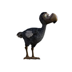 Vulture baby cartoon character on transparent background. PNG file, 3d rendering illustration. © W.S. Coda