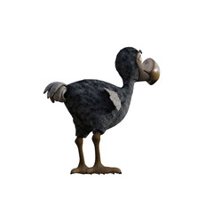 Vulture baby cartoon character on transparent background. PNG file, 3d rendering illustration. © W.S. Coda
