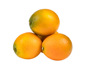 Orange kumquat isolated on transparent png