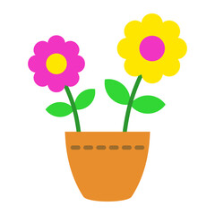 Flower Pot Flat Icon