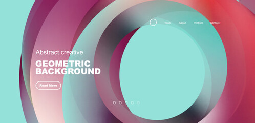 Circles minimal abstract background. Techno or business concept, pattern for wallpaper, banner, background, landing page, wall art, invitation, prints