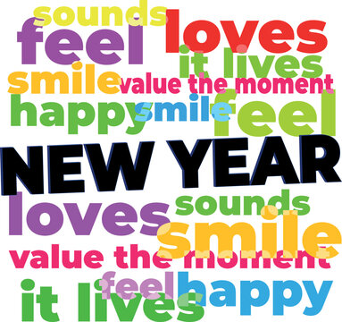Vector for colorful new year poster