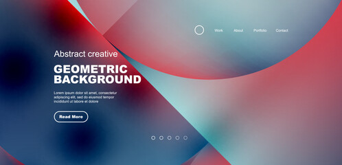 Circles, round shapes and lines with fluid gradients abstract background. Vector illustration for wallpaper, banner, background, leaflet, catalog, cover, flyer