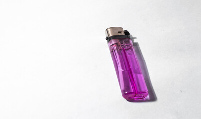 Purple lighter with white background for clipping