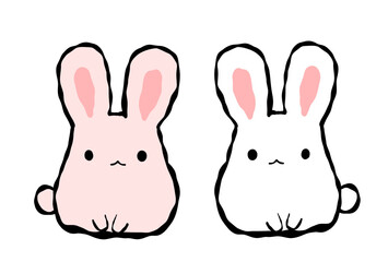 二匹のもちふわうさぎセット