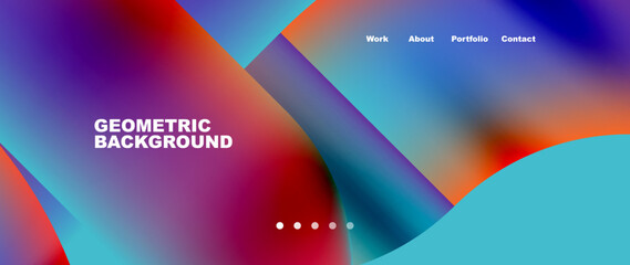 Geometric abstract background, line with fluid colors. Vector Illustration For Wallpaper, Banner, Background, Card, Book Illustration, landing page