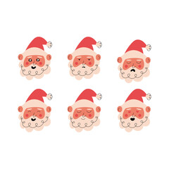 Santa Calaus with Various Expression