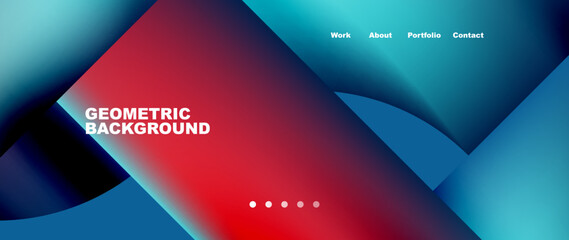 Minimal geometric abstract background. Circle and line design. Trendy techno business template for wallpaper, banner, background or landing