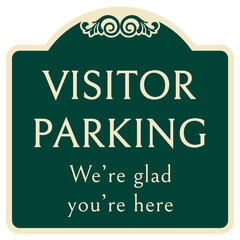 Decorative parking sign visitor parking