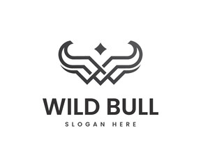 Letter W Bull Horn Logo