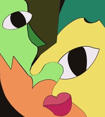 Imagination doodle abstract art for background,wallpaper. Multicolor,Colorful