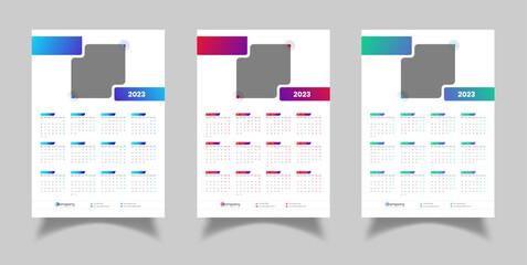 Wall Calendar 2023 Or One Page Wall Calendar 2023