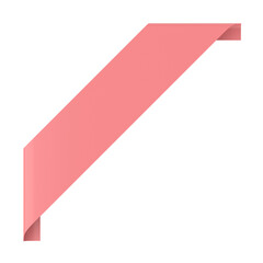 Corner tag. Corner label. 3D illustration.