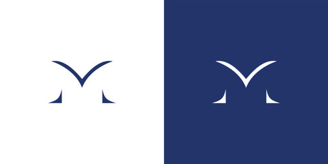 Simple and modern letter M initials logo design.