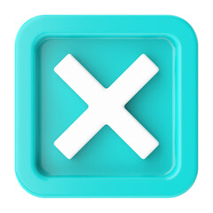 Obraz premium Cross sign. 3D illustration.