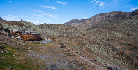 High mountain landscape with rocks.