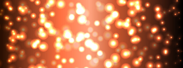 Abstract gold bokeh background. Holiday concept or celebration background for New Year, Anniversary, Wedding, Birthday and many more. Abstract bokeh lights background. Defocused bokeh blur lights.