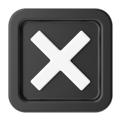 Cross sign. 3D illustration.