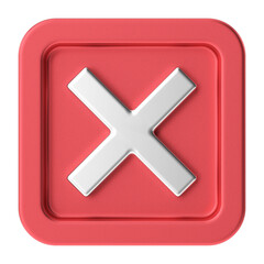 Cross sign. 3D illustration.