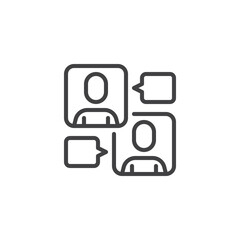 Online communication line icon