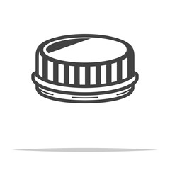 Plastic bottle cap icon illustration vector isolated