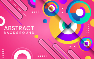 Abstract colorful geometric with gradient shape background