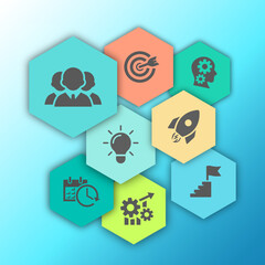 Business strategy design. Vector EPS 10