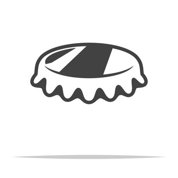 Metal bottle cap icon transparent vector isolated
