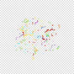 Color serpentine carnival red spiral ribbon curly