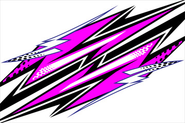 vector racing background design with unique patterns and a combination of lines and bright colors such as pink, white and star effects