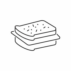Sandwich line icon