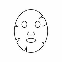 Fototapeta premium Facial mask line icon