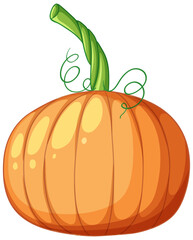 Isolated simple pumpkint cartoon