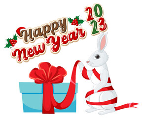 Year of the Rabbit Happy New Year Banner