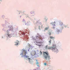 Beautiful elegant rose flower floral illustration