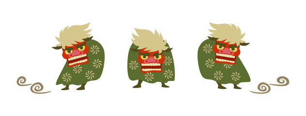 獅子舞のイラスト