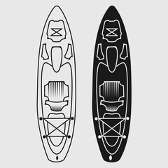 Kayak SVG Cut File, Kayak Boat Svg, Canoe Svg, Water Sports Svg, Kayaking Svg, Boat Svg, Sports Svg