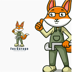 fox garage character mascot design