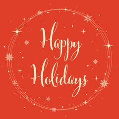 Happy Holidays greeting card, banner or poster.