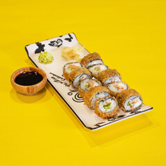 sushi and chopsticks