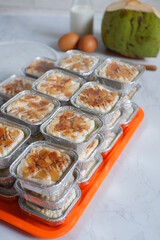 pile of food in aluminium foil cup