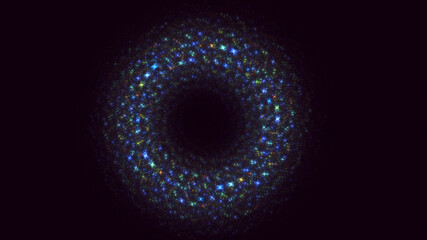 3D rendering abstract round light background