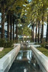 water Fontaine in the park Downtown Miami 